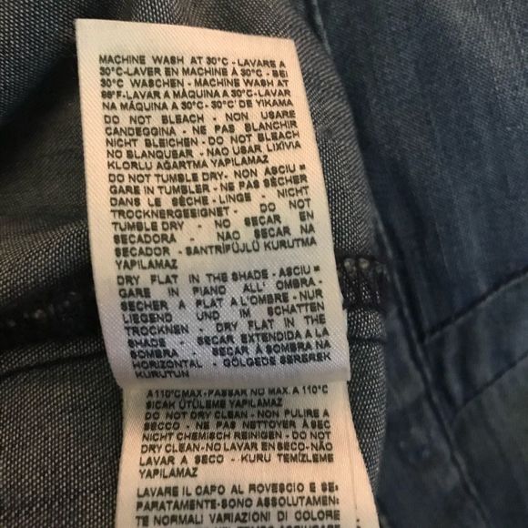 NWT $228 DIESEL | Tidova Distressed Lightweight Denim Dress in Distressed - Picture 10 of 14